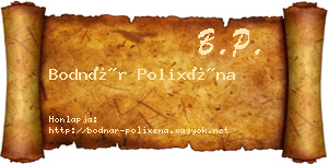 Bodnár Polixéna névjegykártya